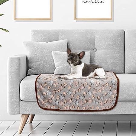 Koc dla psa miękki puszysty wzór łapek 3szt na Arena.pl