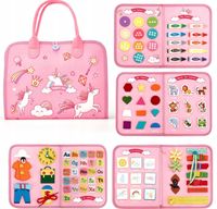 KREATYWNA FILCOWA KSIĄŻECZKA MONTESSORI EDUKACYJNA 8w1 ZABAWA PRZEZ NAUKĘ