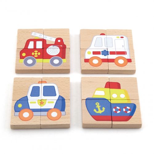 POJAZDY DREWNIANA UKŁADANKA MAGNETYCZNA na Arena.pl