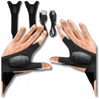 RĘKAWICZKI LED USB RĘKAWICZKI Z LATARKĄ LED ŚWIECĄCE RĘKAWICE ładowane USB