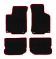 Dywaniki welurowe CARLUX-RED Seat Leon I 1999-2005 hatchback czarne