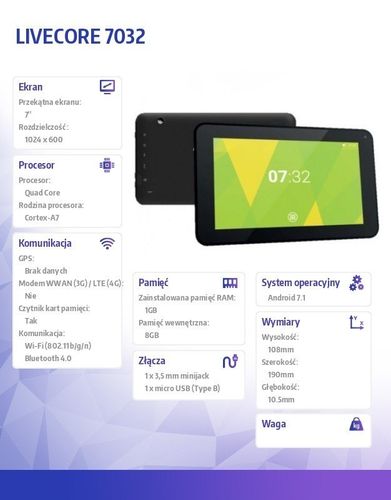 TABLET 7032 CZARNY na Arena.pl