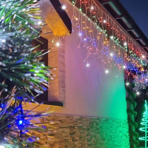 KURTYNA 500led SOPLE LAMPKI ZEWNĘTRZNE +FLASH MULTIKOLOR OŚWIETLENIE 22,5M na Arena.pl