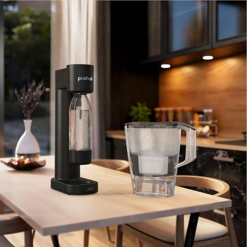 DAFI PushAir saturator z nabojem CO2 + 2 butelki do saturatora 0,7 l czarny na Arena.pl