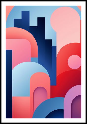 Plakat 61x90,5cm Miasto Kolorów na Arena.pl