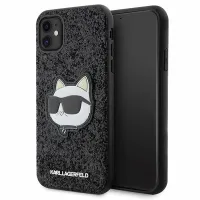 Etui Karl Lagerfeld Glitter Choupette Patch na iPhone 11 / Xr - czarne