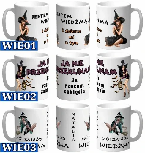 KUBEK WIEDŹMY ZOŁZY ŚMIESZNY TEKST ŻART DO BIURA zdjęcie 4