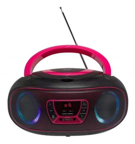 Radio FM Bluetooth BOOMBOX odtwarzacz CD efekty świetlne USB aux Jack 3.5mm na Arena.pl