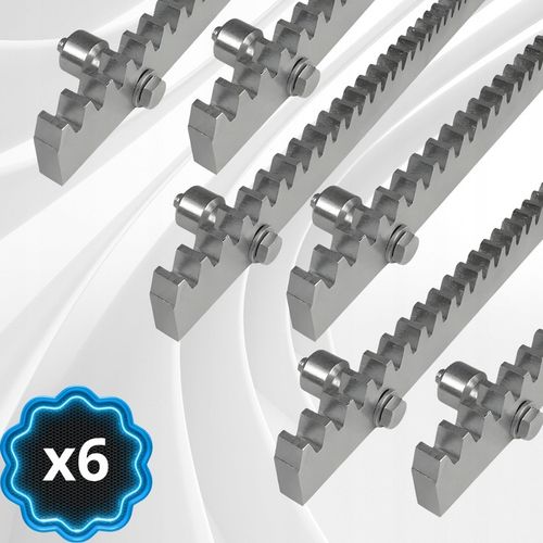 6m LISTWA ZĘBATA STALOWA 8mm metalowa do napędu bramy + tuleje, śruby na Arena.pl