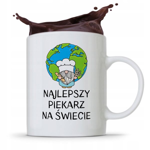 Kubek Prezent Dla Piekarza Najlepszy Na Świecie Z Nadrukiem Ze Zdjęciem zdjęcie 1