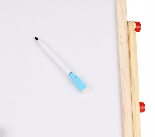 Tablica Magnetyczna Suchościeralna Kredowa Stojąca Dwustronna Drewniana 6w1 na Arena.pl