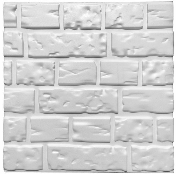 Białe Dekoracyjne Panele Ścienne 3D 60x60 - Cegła II zdjęcie 1