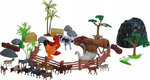 FARMA FIGURKI ZWIERZĘTA WIEŚ DUŻY ZESTAW W POJEMNIKU GOSPODARSKIE ZAGRODA M na Arena.pl