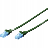 Patchcord 10m zielony DIGITUS UTP kat. 5e PVC