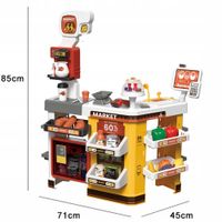 2X SUPERMARKET DUŻY SKLEP KOSZYK DLA DZIECI LODÓWKA Z PARĄ WIFI WAGA MATADI