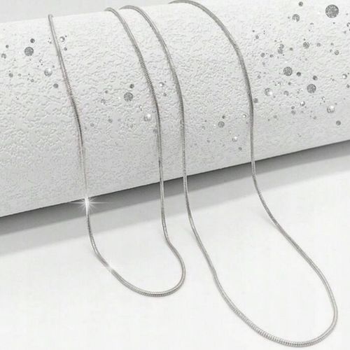 Łańcuszek Srebrny próba 925 40 cm GRUBA LINKA ŻMIJKA ŻYŁKA OKRĄGŁA na Arena.pl