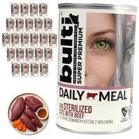 BULTI Daily Meal Sterilized mokra karma dla kota Wołowina Kurczak 24x400g