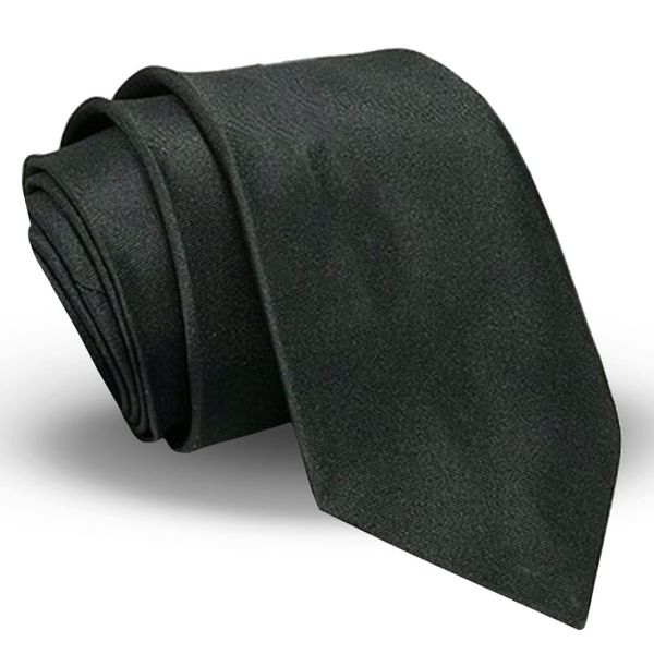 krawat 8 cm t-01 black b.rabatu zdjęcie 7
