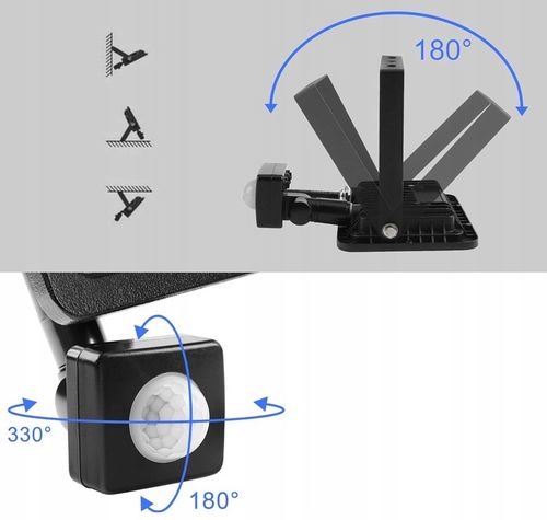 Naświetlacz LED SLIM 50W Halogen z CZUJNIK RUCHU Zmierzchu Reflektor na Arena.pl