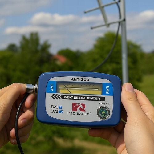 MIERNIK SYGNAŁU DVB T2 RED EAGLE ANT300 Z KOMPASEM PODŚWIETLENIE ETUI na Arena.pl