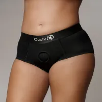 ouch! vibrating strap-on briefs xl/xxl - system o-ring, 10 trybow