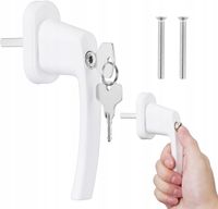 KLAMKA DO OKNA OKIENNA Z KLUCZYKIEM NA KLUCZ ZAMKIEM ZABEZPIECZENIEM