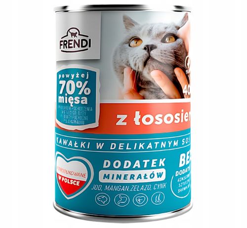 FRENDI kawałki w sosie MIX SMAKÓW karma mokra dla kota 70% MIĘSA 24x400g na Arena.pl