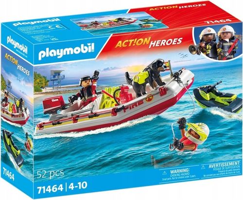 PLAYMOBIL ACT!ON HEROES 71464 ŁÓDŹ STRAŻY POŻARNEJ ZE SKUTEREM WODNYM na Arena.pl