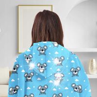 KOCO BLUZA OVERSIZE DŁUGA CIEPŁA KOC BLUZA DAMSKA Z KAPTUREM DZIEŃ KOBIET