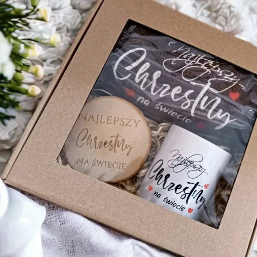 PREZENT dla od Ojca chrzestnego chrzest ręcznik zdjęcie 2