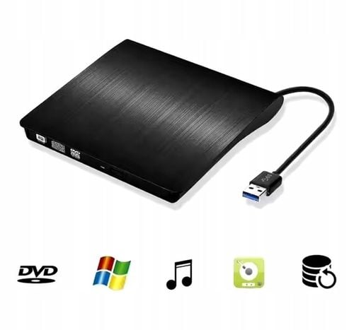 ODTWARZACZ NAGRYWARKA NAPĘD ZEWNĘTRZNY CD-R/DVD-ROM/RW USB 3.0 UNIWERSALNY na Arena.pl