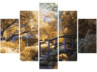 OBRAZ SECRET GARDEN MOST OGRÓD JAPONIA KOLORY