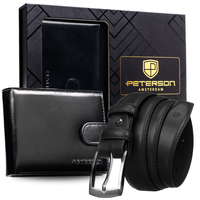 portfel i pasek box ptn n992l-ngv-125-bw-8172 blac