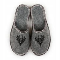 Filcowe kapcie damskie pantofle GÓRALSKI WZÓR - 40