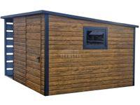 Schowek domek ogrodowy 2,5x3m drzwi okno drewnopodobny dach spad TS928