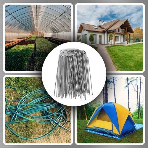 Kotwy Gruntowe Ocynkowane Szpilki do Agrowłókniny 30cm 4mm Zestaw 20 Sztuk na Arena.pl