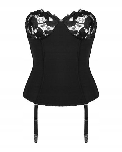 Obsessive Gorset Damski z Elegancki z Koronką i Siateczką M/L Czarny na Arena.pl