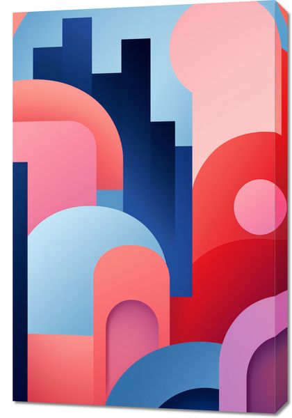 Obraz 60x90cm Miasto Kolorów zdjęcie 1