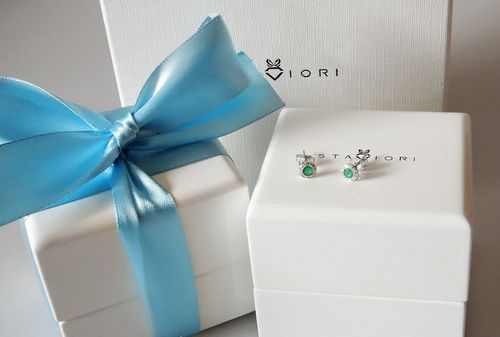 Złote kolczyki KBD3834 - Diament na Arena.pl