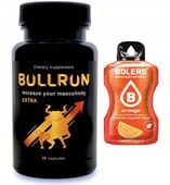 BULLRUN NA SILNĄ POTENCJĘ EREKECJĘ LIBIDO i POWIĘKSZENIE 30kaps + GRATIS