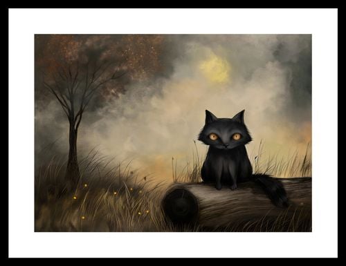 Plakat 35x25cm Czarny Kot na Arena.pl