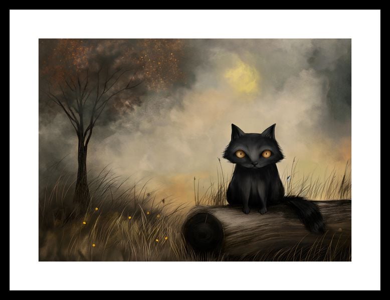 Plakat 35x25cm Czarny Kot zdjęcie 3