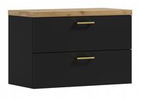 Szafka łazienkowa wisząca LUNA 80 czarna (W7)