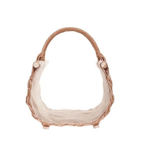 Wiklinowy Kosz Kominkowy z Jutowym Obszyciem 50x30 H28/40 cm na Arena.pl