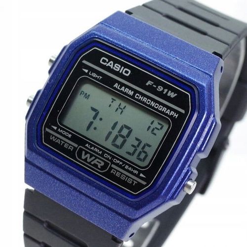 CYFROWY KLASYK ZEGAREK CASIO F-91WM-2A W RETRO STYLU LED ALARM DATA +BOX na Arena.pl