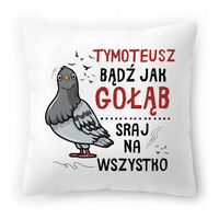 Poduszka Dla Tymoteusza Na Urodziny Ze Zdjęciem Na Prezent Biała 40X40 Cm