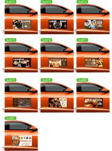 Magnes na samochód reklama magnetyczna 60x30 LODY AMERYKAŃSKIE na Arena.pl