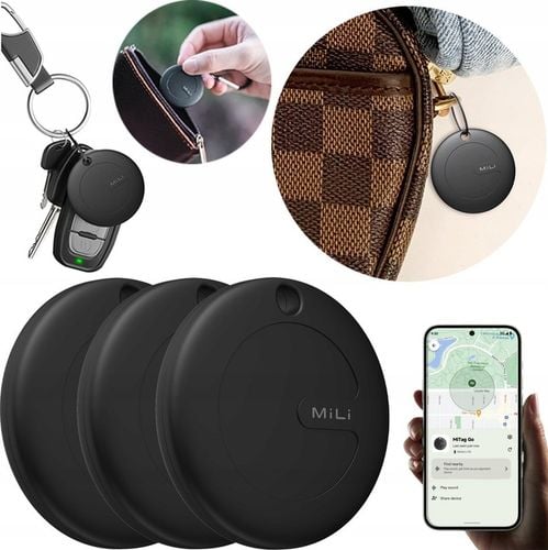 Lokalizator MiLi MiTag Android czarny 3szt na Arena.pl