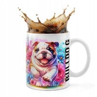 KUBEK CERAMICZNY 330ML DRUK - PIES PSY PIESEK RASA BULLDOG