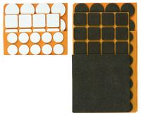 podkładki filcowane różne 106szt białe - t 98z147